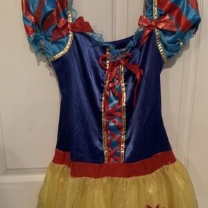 Disney Snow White Inspired Casual Dress Blue Red Yellow